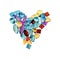 Jewelry gems - love