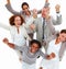 Successful business group celebrating
