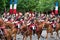 Cavalry at military parade in Republic Day