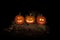 Spooky Jack-o-lanterns Outdoors