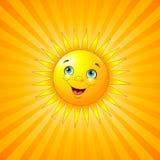 微笑的太阳 免版税库存图片