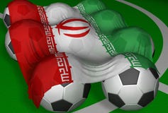 足球与伊朗旗子的橄榄球球 库存图片 - 图片: 3