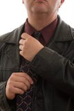 Attractive hispanic businessman dressing up Royalty Free Stock Photography