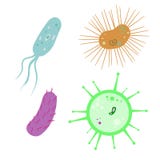 Cartoon Virus Germ Bacteria Stock Illustrations