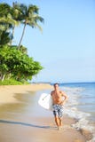 Beach lifestyle man surfer with surfing bodyboard Stock Photography