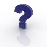 Blue question mark Royalty Free Stock Photo