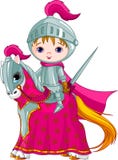 The Brave Knight on the horse Royalty Free Stock Images
