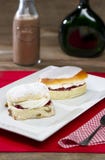 British Scone and Cream Bun Royalty Free Stock Image