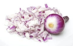 Chopped & Full Onion Royalty Free Stock Image
