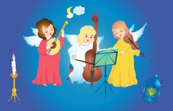 Christmas angels singing Royalty Free Stock Images