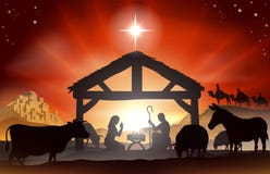 Christmas Nativity Scene Stock Photo