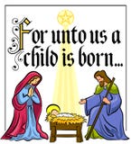 Christmas Nativity Verse/eps Royalty Free Stock Photo