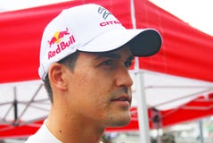 Dani Sordo am Moskau-Stadt-Laufen Lizenzfreie Stockbilder