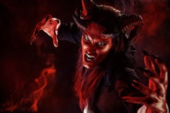 Devil portrait Stock Images