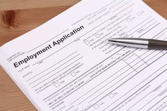 Employment Application Form Royalty Free Sto