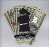 Graduation money Stock Image