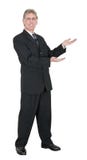 Happy Businessman With SMile, Your Product Here Isolated Royalty Free Stock Photography