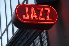 Jazz Sign on the side of a building