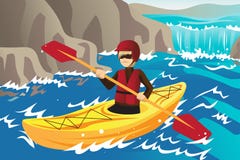 Cartoon Kayaker Royalty Free Stock Photo - Image: 8783145