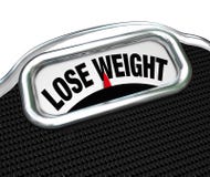 Lose Weight Words Scale Overweight Losing Fat Stock Photos