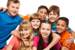 Lump of happy kids Stock Photo