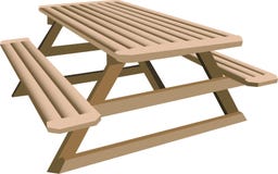 Picnic table Stock Images