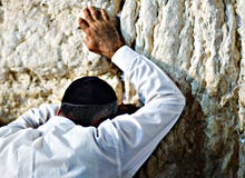 Prayer at the wailing wall, Jerusalem Israel Stock Image