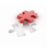 Red puzzle Stock Image