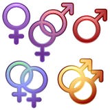 Sexuality symbols Stock Photography