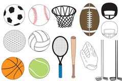 Sports Icons Stock Images