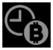 bitcoin btc从从微集成电路的发光的二进制文本全息图