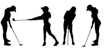 Female Golfer Silhouette Stock Illustrations, Vectors, & Clipart – (119
