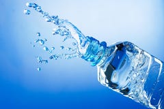 Water splash from bottle Royalty Free Stock Photo