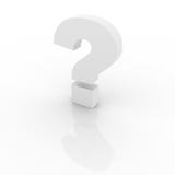White lying question mark Royalty Free Stock Photo