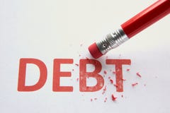 Wiping out debt Royalty Free Stock Photography