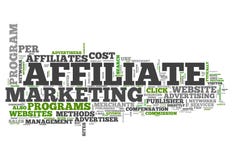 Word Cloud Affiliate Marketing Royalty Free Stock Images