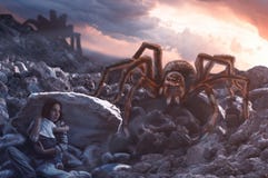 World of spiders Stock Photo