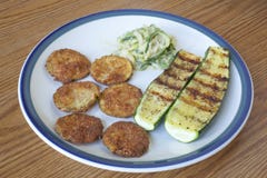 Zucchini Cooked Three Ways Stock Photos