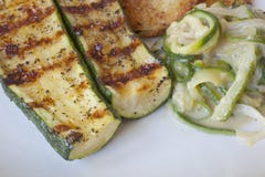 Zucchini Cooked Three Ways Stock Photography