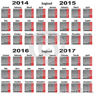 日历2014,2015,2016,2017年图片