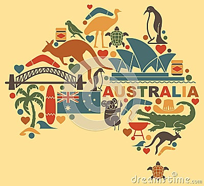 以地图的形式澳大利亚象图片