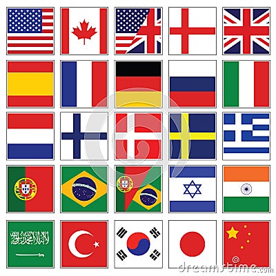 图库摄影: 收集图标语言万维网