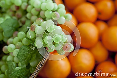 新鲜水果,葡萄,桔子品种 图库摄影 - 图片: 3576