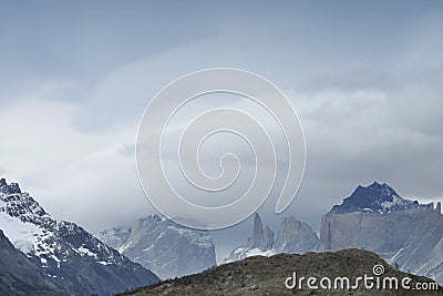 托里斯del潘恩峰顶 智利 3d美国美好的尺寸形象