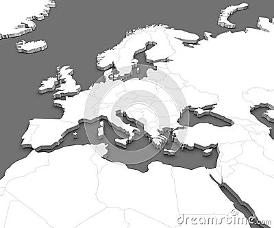 欧洲和北非地图 库存例证 - 图片: 40096672