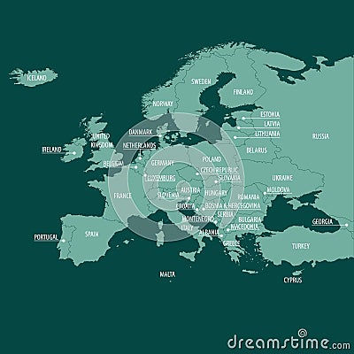 与国家的欧洲地图排行概念.图片