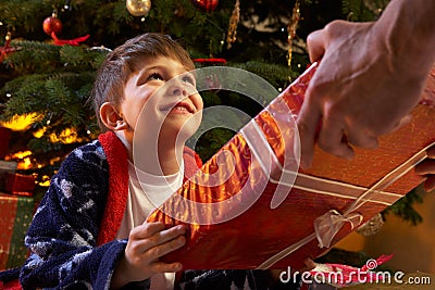 男孩圣诞节礼物 免版税库存图片 - 图片: 16361