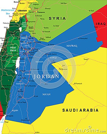 约旦地图图片