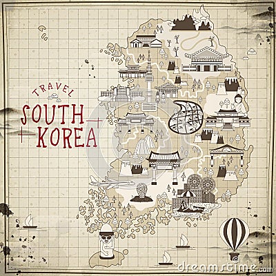 韩国旅行地图图片