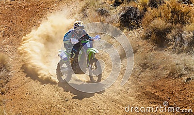 #1 Racer Corning on Dirt Bike